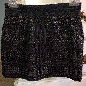 Robin & Nikki Gold Black Metallic Skirt